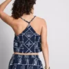 Cotton halter neck cutwork blouse Cotton halter neck cutwork blouse
