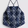 Cotton halter neck cutwork blouse Cotton halter neck cutwork blouse