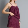 Cotton high waisted embroidered shorts Cotton high waisted embroidered shorts