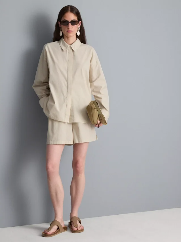 Cotton poplin striped shirt Cotton poplin striped shirt