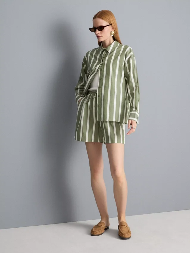 Cotton poplin striped shirt Cotton poplin striped shirt