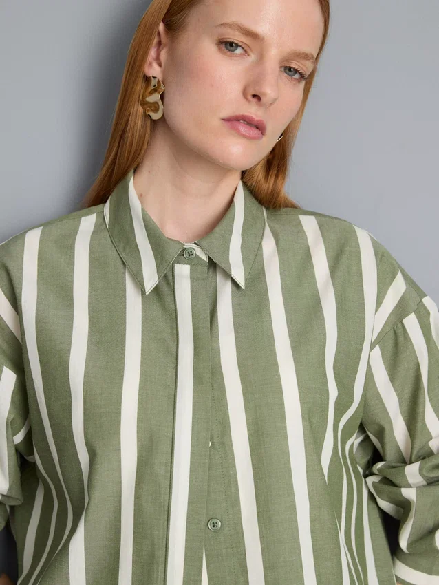 Cotton poplin striped shirt Cotton poplin striped shirt