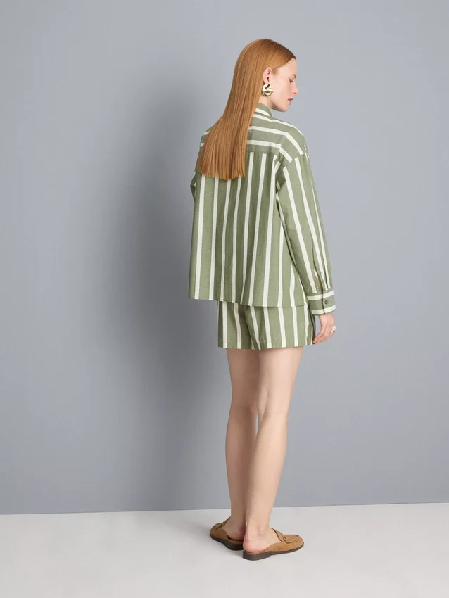 Cotton poplin striped shirt Cotton poplin striped shirt