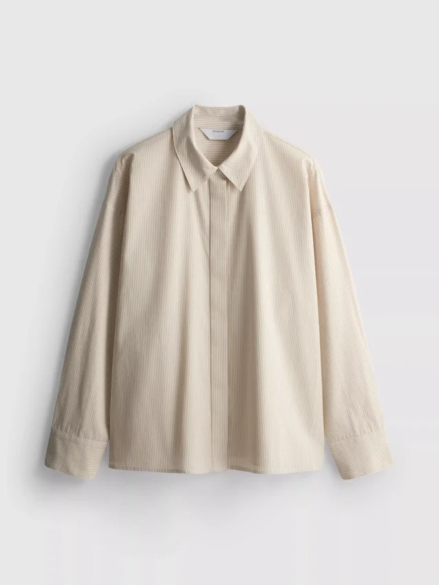 Cotton poplin striped shirt Cotton poplin striped shirt