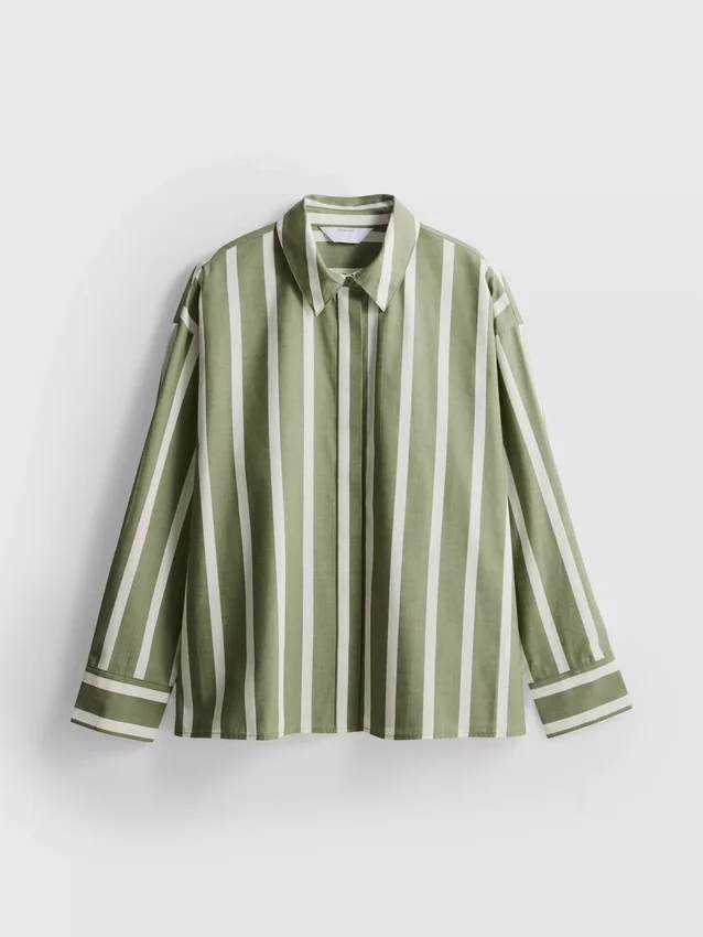 Cotton poplin striped shirt Cotton poplin striped shirt