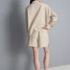 Cotton poplin striped shorts Cotton poplin striped shorts