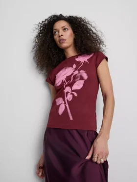 Cotton printed floral baby tee