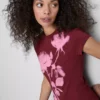 Cotton printed floral baby tee Cotton printed floral baby tee