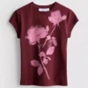 Cotton printed floral baby tee Cotton printed floral baby tee
