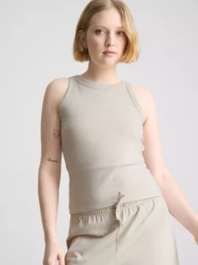Cotton racerback tank top