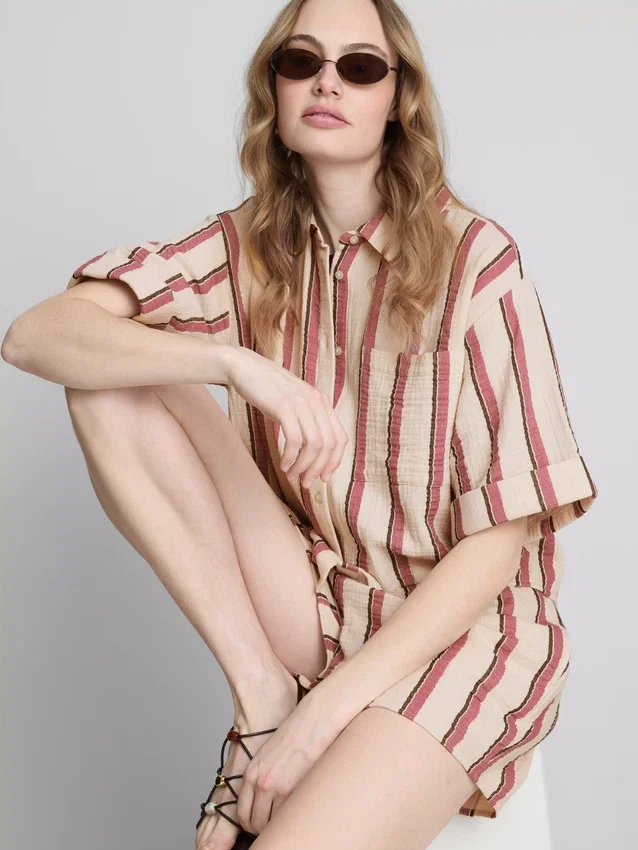 Cotton relaxed striped shirt Cotton relaxed striped shirt