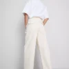 Cotton-rich barrel-leg utility pants