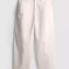 Cotton-rich barrel-leg utility pants