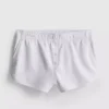Cotton-rich button-detail jersey shorts Cotton-rich button-detail jersey shorts