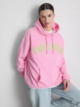 Cotton-rich collegiate-print hoodie Cotton-rich collegiate-print hoodie