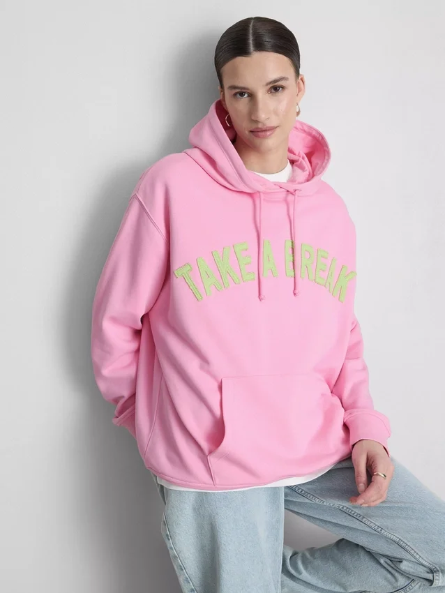 Cotton-rich collegiate-print hoodie Cotton-rich collegiate-print hoodie