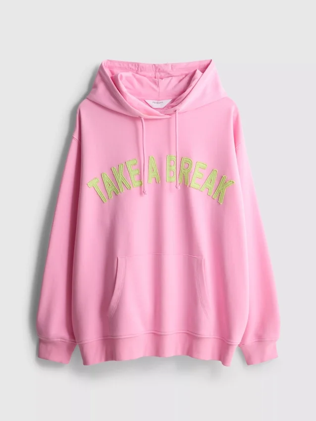 Cotton-rich collegiate-print hoodie Cotton-rich collegiate-print hoodie