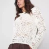 Cotton rich crochet long sleeve top Cotton rich crochet long sleeve top