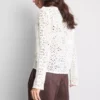 Cotton rich crochet long sleeve top Cotton rich crochet long sleeve top