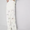 Cotton rich crochet straight leg pants Cotton rich crochet straight leg pants