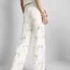 Cotton rich crochet straight leg pants Cotton rich crochet straight leg pants
