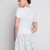 Cotton rich cropped beaded baby tee Cotton rich cropped beaded baby tee