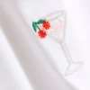 Cotton rich cropped beaded baby tee Cotton rich cropped beaded baby tee