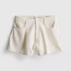 Cotton rich denim pleated flare shorts Cotton rich denim pleated flare shorts