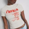 Cotton rich graphic havana baby tee Cotton rich graphic havana baby tee