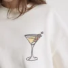 Cotton-rich graphic martini sweatshirt Cotton-rich graphic martini sweatshirt