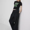Cotton rich green day ruched baby tee Cotton rich green day ruched baby tee