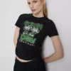Cotton rich green day ruched baby tee Cotton rich green day ruched baby tee