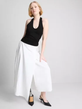 Cotton rich halter top