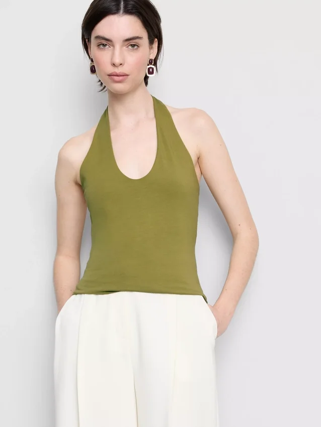 Cotton rich halter top Cotton rich halter top