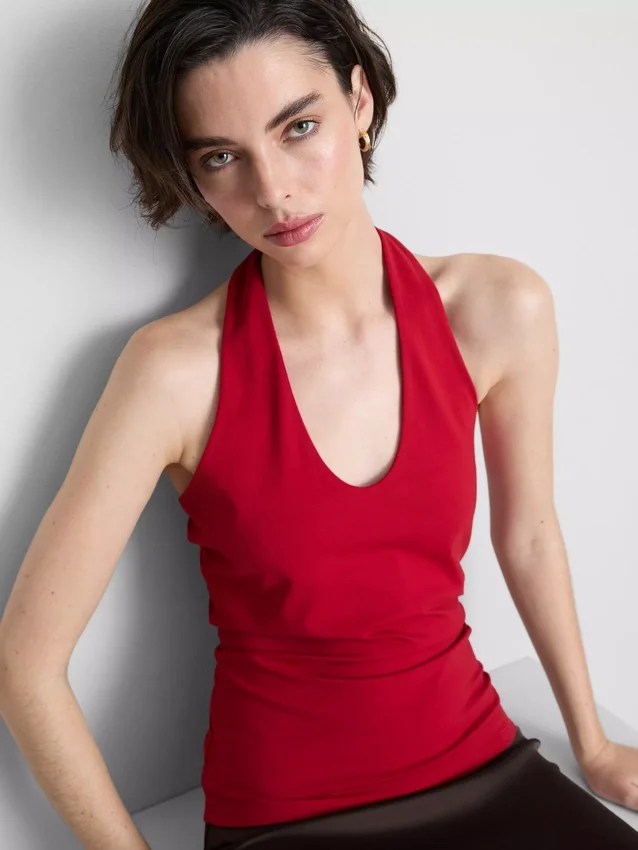 Cotton rich halter top Cotton rich halter top