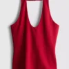 Cotton rich halter top Cotton rich halter top