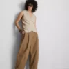 Cotton-rich knitted wrap vest Cotton-rich knitted wrap vest