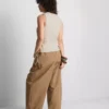 Cotton-rich knitted wrap vest Cotton-rich knitted wrap vest