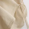 Cotton-rich knitted wrap vest Cotton-rich knitted wrap vest