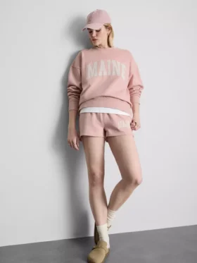 Cotton rich oversized maine sweatshirt