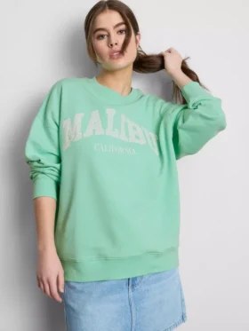 Cotton-rich oversized malibu sweatshirt
