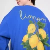 Cotton-rich relaxed lemon sweatshirt Cotton-rich relaxed lemon sweatshirt