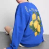 Cotton-rich relaxed lemon sweatshirt Cotton-rich relaxed lemon sweatshirt