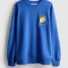 Cotton-rich relaxed lemon sweatshirt Cotton-rich relaxed lemon sweatshirt