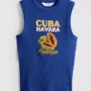 Cotton rich ribbed graphic tank Cotton rich ribbed graphic tank