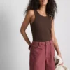 Cotton-rich ribbed racerback tank Cotton-rich ribbed racerback tank