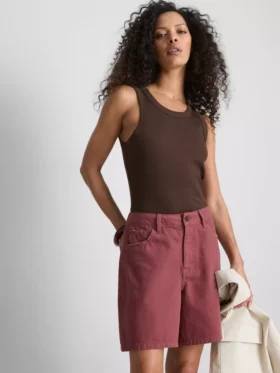 Cotton-rich ribbed racerback tank