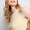Cotton-rich ribbed racerback tank Cotton-rich ribbed racerback tank