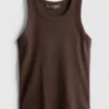 Cotton-rich ribbed racerback tank Cotton-rich ribbed racerback tank