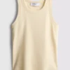 Cotton-rich ribbed racerback tank Cotton-rich ribbed racerback tank